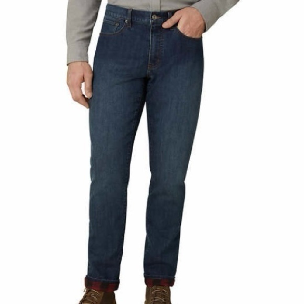 Eddie Bauer Flannel Lined Denim - Blue Denim - Size 38x32